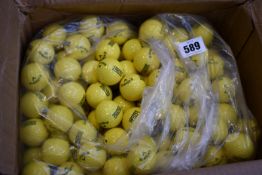 One boxed as new Callaway practice yellow golf balls (300 golf balls).