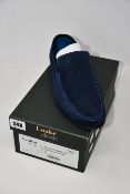 A pair of as new Loake Lifestyle Nicholson shoes in navy suede (UK 10 - RRP £140).