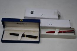 An assortment of as new pens to include Waterman Paris s0920750 and Parker 1931540.
