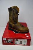 A pair of as new Justin Original Blueprint wellington work boots (US 10EE - RRP $187).