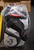A boxed as new Callaway Chev Org golf bag 2020 (White/Charcoal).