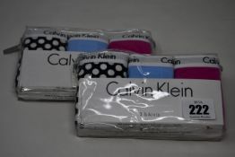 Five packs of women's as new Calvin Klein Bikinis briefs (Three pairs per pack, all M - RRP £38