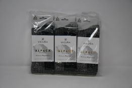 Six pairs of Vicuna London Alpaca Antarctica 4003 Antarctica Sock (All M 6-8 - RRP £32 a pair).