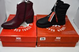 Five pairs of assorted Xti boots (2 x UK 4, 1 x UK 5, 6,7).
