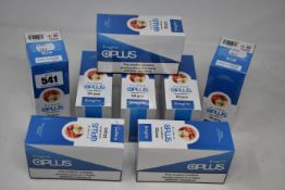 Eight boxes of ten (10ml) OPLus E-Liquid Apple 6mg/ml (Over 18s only).