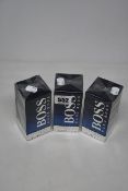Three boxed as new Hugo Boss Bottled Night eau de toilette (100ml).