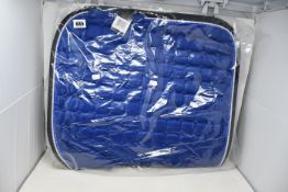 Two boxed as new Equito horse saddle pad in red and blue.