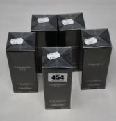 Five boxed as new Calvin Klein Contradiction for men eau de toilette spray (100ml).