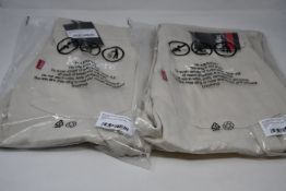 Two pairs of men's as new Kickers utility trousers in sand (Both 30 - RRP £60 each).