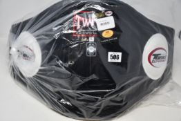 One as new Twins Special BEPL2 combat sports black leather belly protector (L).
