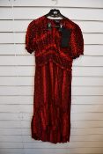 An as new The Kooples Red Hot Snake dress (Size 1 - RRP £185).