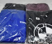 Sixteen assorted as new motorcycle T-shirts to include Triumph, Harley Davidson, BMW and Yamaha (