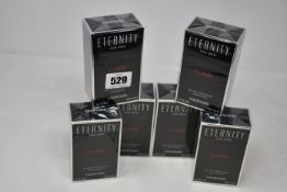 Six boxed as new Eternity Flame For Men eau de toilette (100ml).