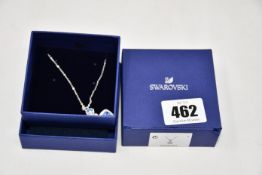 A ladies boxed as new Swarovski Angelic Blue Necklace (Rhodium plated, 5559381).