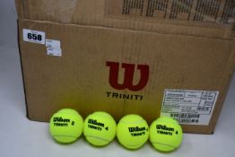 A large quantity of as new Wilson Triniti tennis balls.