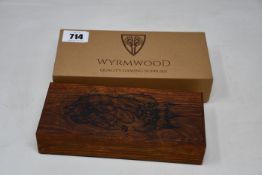 One boxed as new Wyrmwood Maker of Monsters Master Vault - Black Poisonwood with Inlaid Enamel