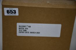 Ten boxed as new CHT Silcoset 158 (Thixotropic, black acetoxy silicone sealant).