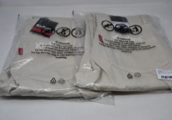 Two pairs of men's as new Kickers utility trousers in sand (Both 30 - RRP £60 each).
