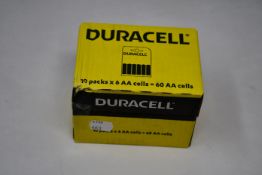 Three boxes of 60 Duracell AA Cells.