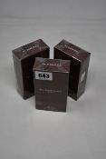 Three boxed as new Burberry for men eau de toilette (100 ml).