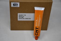 Ten boxed as new CHT Silcoset 158 (Thixotropic, black acetoxy silicone sealant).