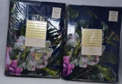 Four as new Oasis Renaissance 180TC Percale Duvet Cover Sets (Two king 230 x 220cm, two double 200 x