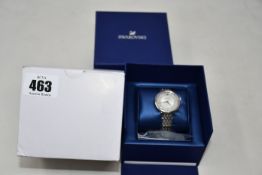 A ladies boxed as new Swarovski Crystalline Chic watch (Metal bracelet, white, Stainless Steel,