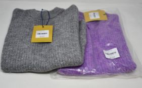 Two as new Resume Amora knit sleeveless sweaters (Both EU 38 - RRP £90 each).