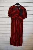 An as new The Kooples Red Hot Snake dress (Size 3 - RRP £185).