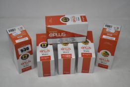Six boxes of ten (10ml) OPLus E-Liquid in Fruit Mix and American Blend 12mg/ml (Over 18s only).