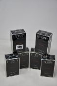 Six boxed as new Eternity Flame For Men eau de toilette (100ml).