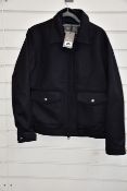 An as new Private White V.C. Deluxe Bomber in navy doeskin (4_M- RRP £325).