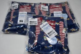 Five as new JoJo Maman Bebe Puppy Print pinafore/dungaree sets (0-3 months, 6-12 months, 18-24