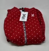 An as new Onepiece Est 2007 Dot jumpsuit in red (S - RRP £109).