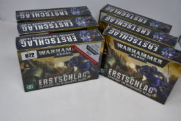 Six boxed as new Warhammer 40.000: Erstschlag (First strike, German version).