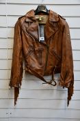 A ladies as new Matchless Elisabeth Blouson Western Edition leather jacket in brown (M - RRP €