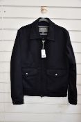 An as new Private White V.C. Deluxe Bomber in navy doeskin (6_XL - RRP £325).