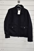 An as new Private White V.C. Deluxe Bomber in navy doeskin (7_XXL - RRP £325).