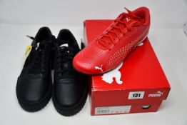 A pair of Puma SF Drift Cat 5 II trainers (UK 8) and a pair of Puma Cali trainers (UK 7 - No box).