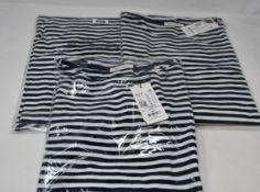 Three as new Marc O'Polo striped T-shirts (1 x M, 2 x L - RRP €50 each).