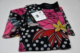 An as new Desigual in Beta by Maria Escote short semi-transparent dress (L - RRP £139).