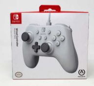 A boxed as new PowerA Wired Controller For Nintendo Switch in White (box sealed).