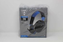 A boxed as new Turtle Beach Recon 70P Gaming Headset in Black & Blue (M/N: TBS-3555-02) (Box