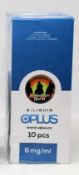 Eight boxes of ten (10ml) OPLus E-Liquid American Blend 6mg/ml (Over 18s only).