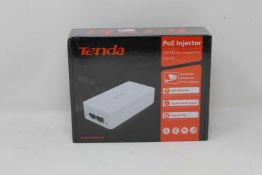A boxed as new Tenda IEEE802.3at PoE Injector (Model: PoE30G-AT) (Box sealed).