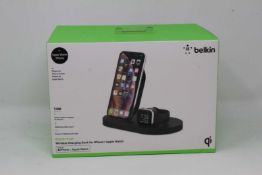 A boxed as new Belkin Boost Up Wireless Charging Dock for iPhone and Apple Watch (M/N: