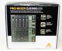 A boxed as new Behringer DJX900USB 5 Channel DJ Mixer (Box sealed, some cosmetic damage to box).