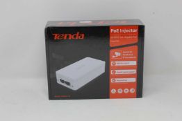 A boxed as new Tenda IEEE802.3at PoE Injector (Model: PoE30G-AT) (Box sealed).