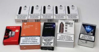 A quantity of assorted boxed as new vaping items to include: 1 x VooPoo Drag X Kit, 1 x Proto 650