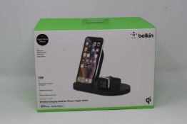 A boxed as new Belkin Boost Up Wireless Charging Dock for iPhone and Apple Watch (M/N: